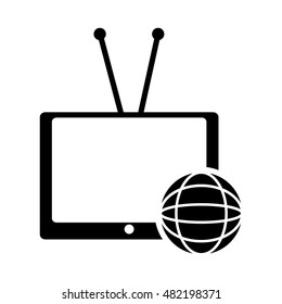 tv with antenna icon 