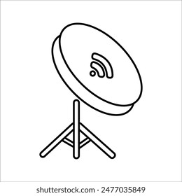 Tv Antenna Simple Vector Icon Design