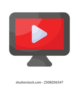 A tv app icon denoting television or streaming services app, presented by screen, indicating access to video content