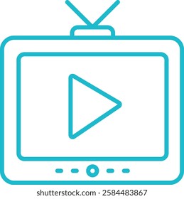 Tv App vector icon. Can be used for printing, mobile and web applications.