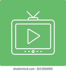 Tv App vector icon. Can be used for printing, mobile and web applications.