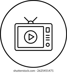 Tv App vector icon. Can be used for printing, mobile and web applications.