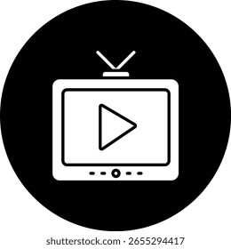Tv App vector icon. Can be used for printing, mobile and web applications.