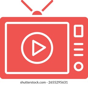 TV App, Vektorsymbol. Kann für Druck-, Mobil- und Web-Anwendungen verwendet werden.