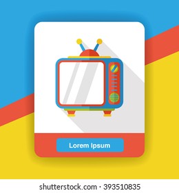 TV appliance flat icon