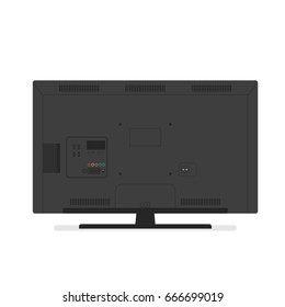 tv back side. Vector illustration isolated on white background