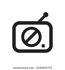 TV Ban Icon - sobre fondo blanco