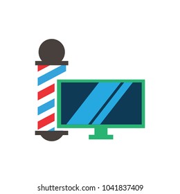 Tv Barber Logo Icon Design