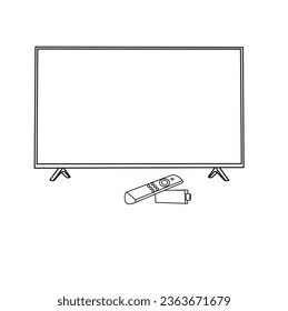 TV with a beautyfull remote.It is the best device for our entertainment