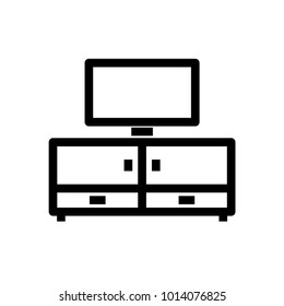 tv bench outline icon