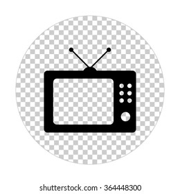 TV -  black vector icon