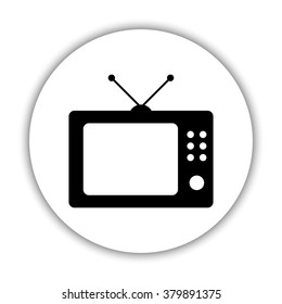 TV -  black vector icon