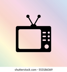 TV -  black vector icon