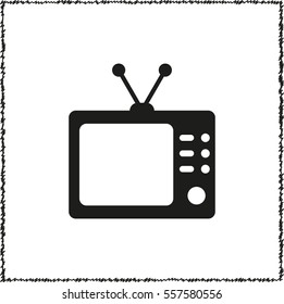 TV  - black vector icon
