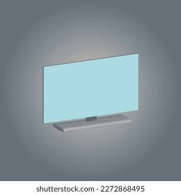 tv blue screen flat modelling illustration 3d