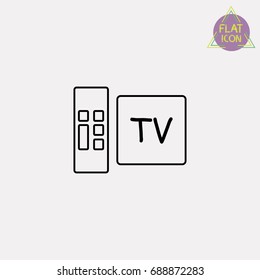 tv box console line icon