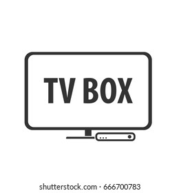 tv box icon. Vector illustration isolated on white background