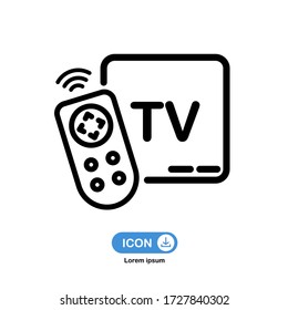 Tv box icon vector isolated on white background.