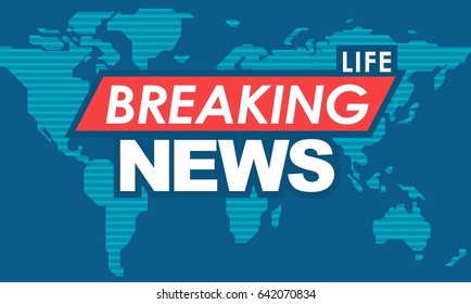 TV breaking news headline