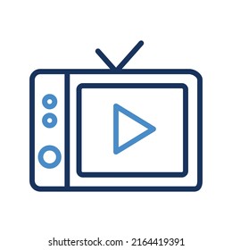 TV Broadcasting Isolated Vector icon which can easily modify or edit

