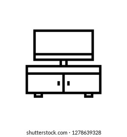 TV Cabinet Icon Outline Vector 