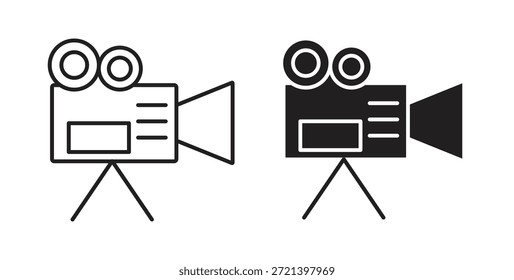 TV-Kamera-Icon-Konzeptset. Einfache Symbolsammlung