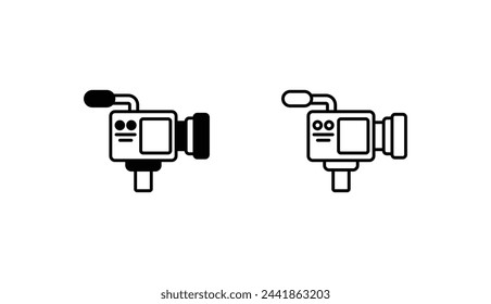 Tv Camera icon design with white background stock illustration