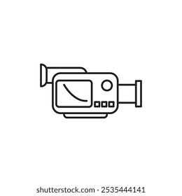 TV camera icon Flat art illustration in outline