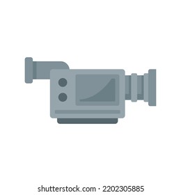 Tv camera icon. Flat illustration of tv camera vector icon isolated on white background