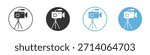 TV camera icon. Graphic icon design template