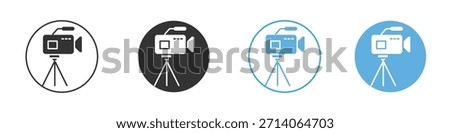 TV camera icon. Graphic icon design template