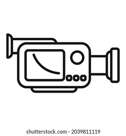 Vektorgrafik des Fernsehkamerasymboles. Live-Video. Online-Stream