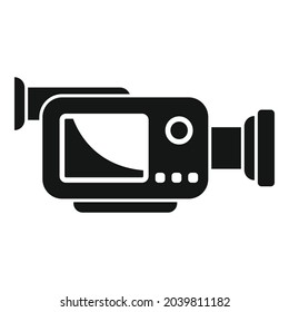 Tv camera icon simple vector. Live video. Online stream