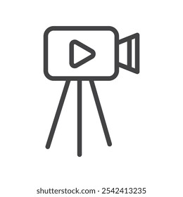 TV camera icon Symbol mark in filled style