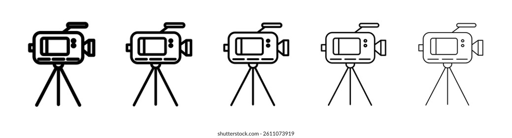 TV camera icon Symbol mark in Outline style
