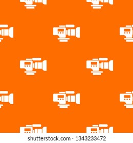 Tv camera pattern vector orange for any web design best