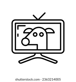 Icono de dibujos de TV en vector. Ilustración