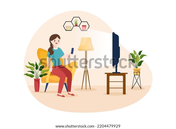 Tv Channel Template Hand Drawn Cartoon Stock Vector (Royalty Free ...