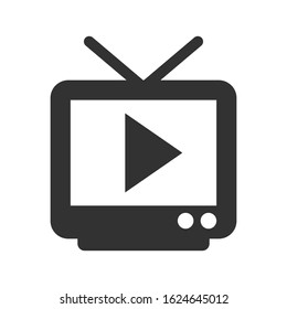 TV channel vector icon. Editable symbol illustration.