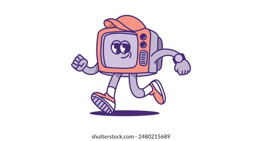 tv character cartoon illustration vector logo icon