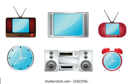 Tv and clock icon