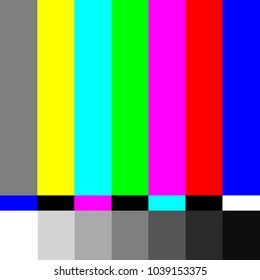 TV Color Bars Signal. Vector.