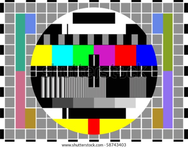 TV color pattern - test\
card, vector
