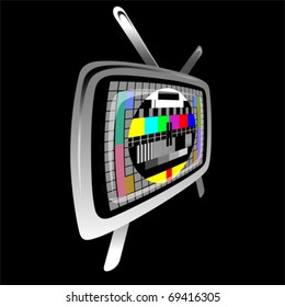 tv - color test pattern - test card, vector