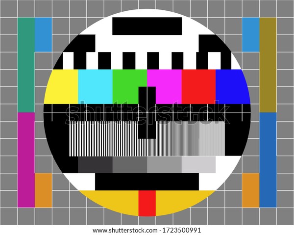 Tv Colour Bars Test Card Screen Stock Vector (royalty Free) 1723500991