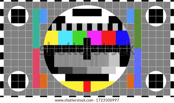TV colour bars test card screen. SMPTE\
Television Color Test Calibration Bars. Test card. SMPTE color\
bars. Graphic for footage\
video.\
