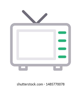 TV colour line vector icon