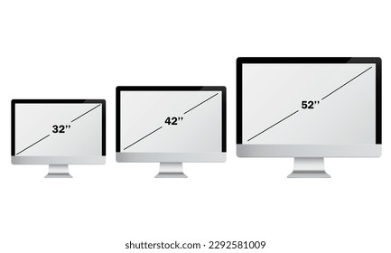 TV, computer diagonal, set of diagonals