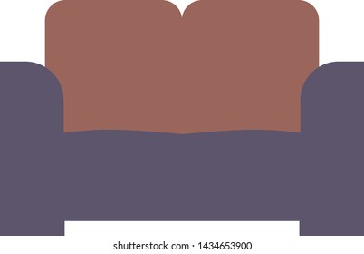 TV cushion sofa icon. Flat illustration colored vector Home Furniture icons for web