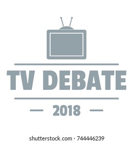 Tv Debate Logo. Simple Illustration Of Tv Debate Vector Logo For Web